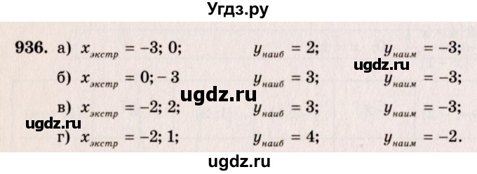 ГДЗ (Решебник №3) по алгебре 10 класс Ш.А. Алимов / упражнение-№ / 936