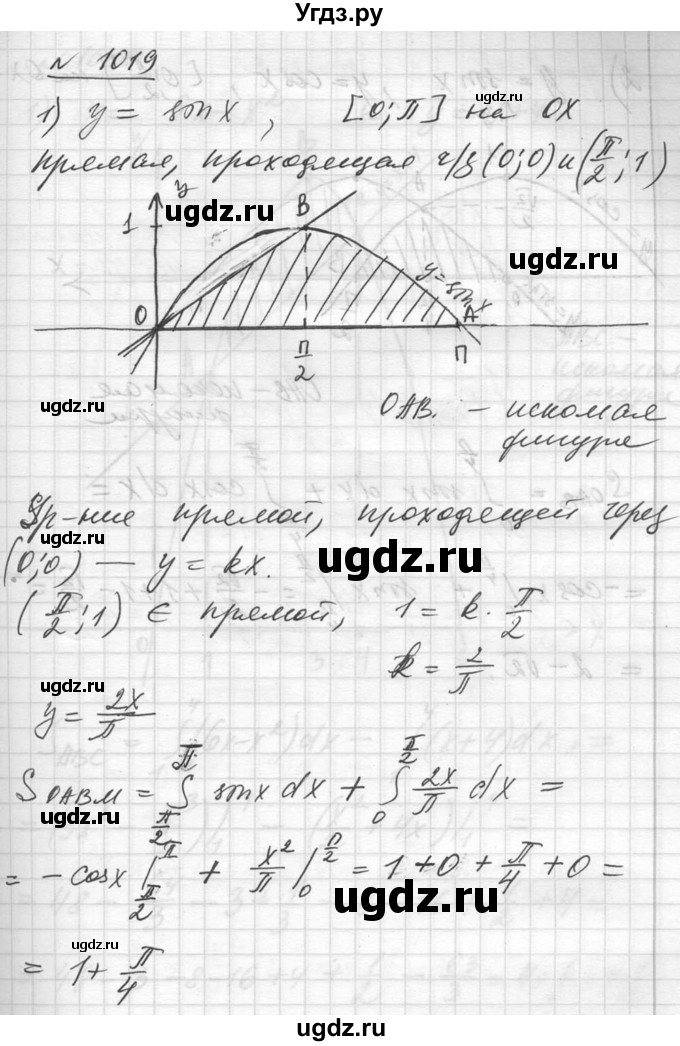 ГДЗ (Решебник №1) по алгебре 10 класс Ш.А. Алимов / упражнение-№ / 1019