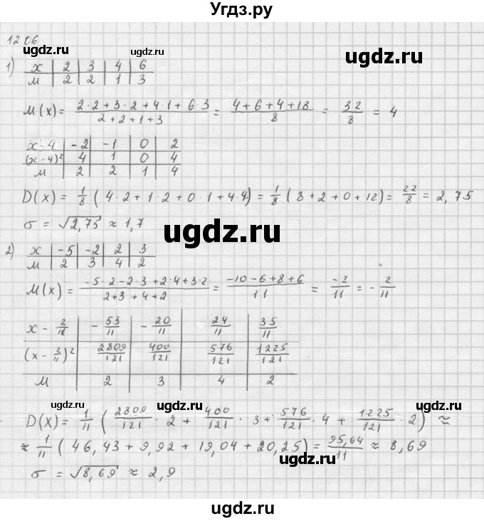ГДЗ (Решебник №1) по алгебре 10 класс Ш.А. Алимов / упражнение-№ / 1206