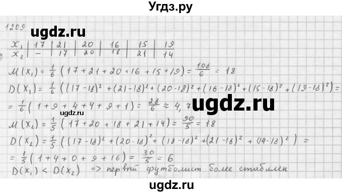 ГДЗ (Решебник №1) по алгебре 10 класс Ш.А. Алимов / упражнение-№ / 1209
