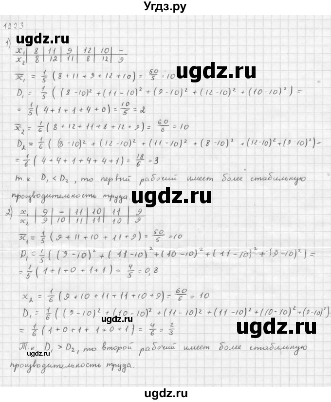 ГДЗ (Решебник №1) по алгебре 10 класс Ш.А. Алимов / упражнение-№ / 1223