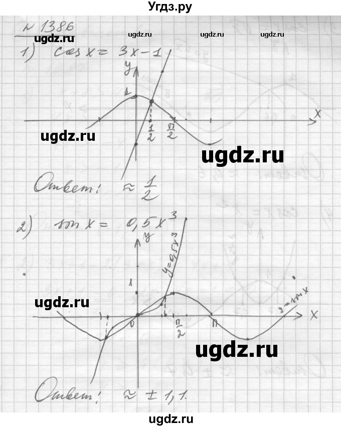 ГДЗ (Решебник №1) по алгебре 10 класс Ш.А. Алимов / упражнение-№ / 1386