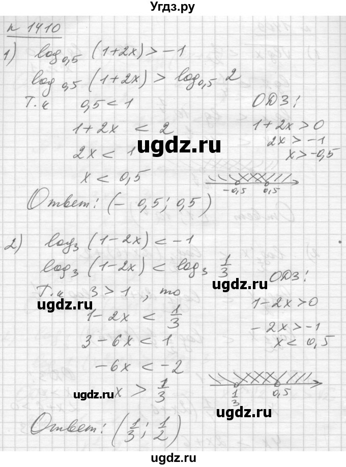 ГДЗ (Решебник №1) по алгебре 10 класс Ш.А. Алимов / упражнение-№ / 1410