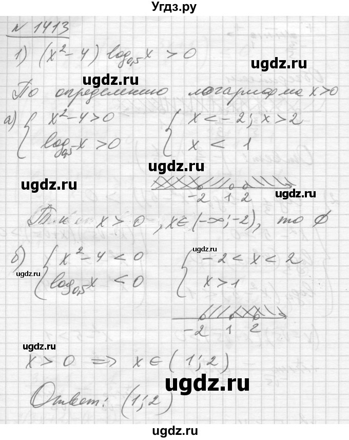 ГДЗ (Решебник №1) по алгебре 10 класс Ш.А. Алимов / упражнение-№ / 1413
