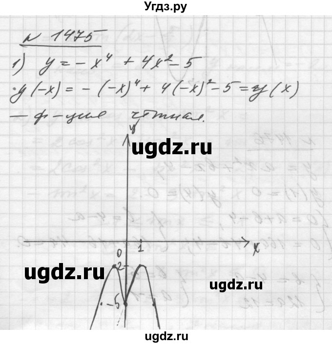 ГДЗ (Решебник №1) по алгебре 10 класс Ш.А. Алимов / упражнение-№ / 1475
