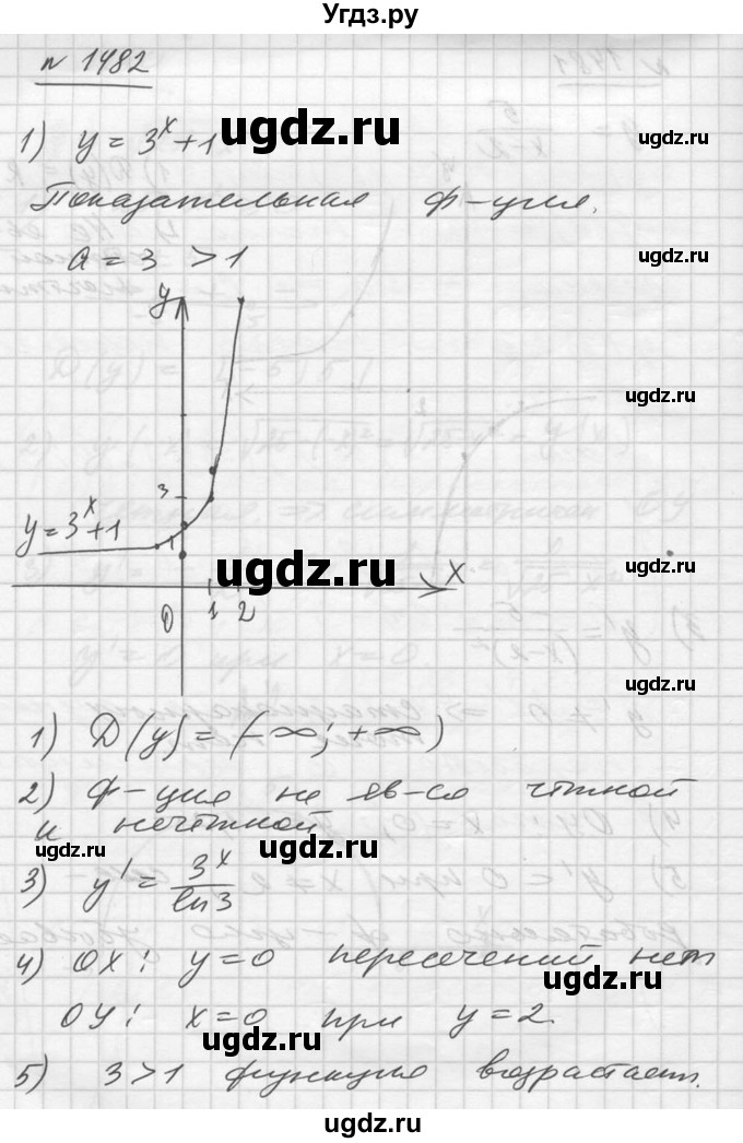 ГДЗ (Решебник №1) по алгебре 10 класс Ш.А. Алимов / упражнение-№ / 1482
