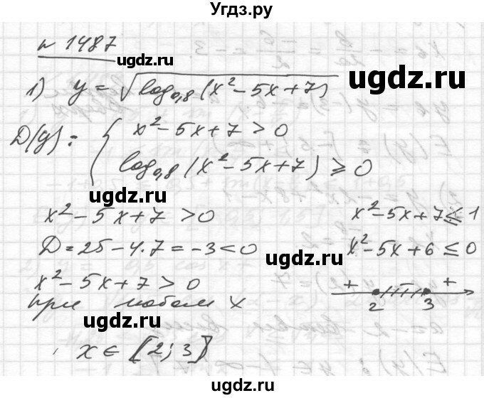 ГДЗ (Решебник №1) по алгебре 10 класс Ш.А. Алимов / упражнение-№ / 1487
