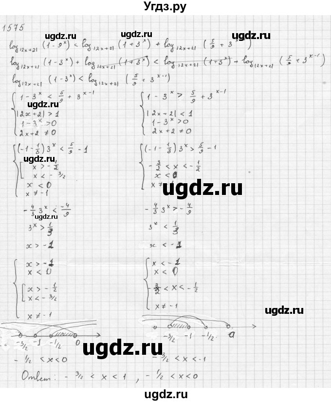 ГДЗ (Решебник №1) по алгебре 10 класс Ш.А. Алимов / упражнение-№ / 1575(продолжение 4)
