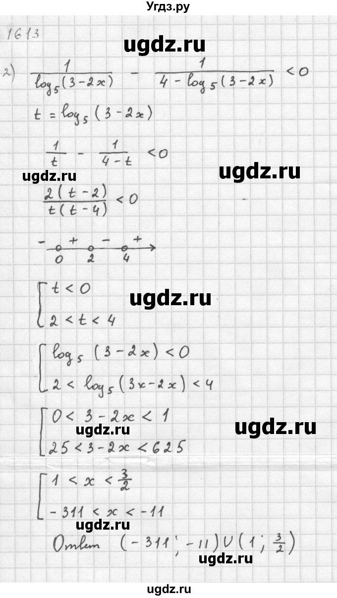 ГДЗ (Решебник №1) по алгебре 10 класс Ш.А. Алимов / упражнение-№ / 1613(продолжение 5)
