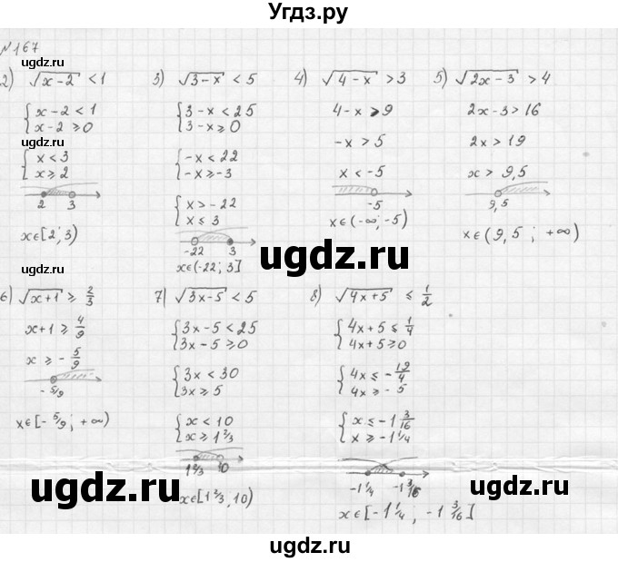 ГДЗ (Решебник №1) по алгебре 10 класс Ш.А. Алимов / упражнение-№ / 167(продолжение 6)