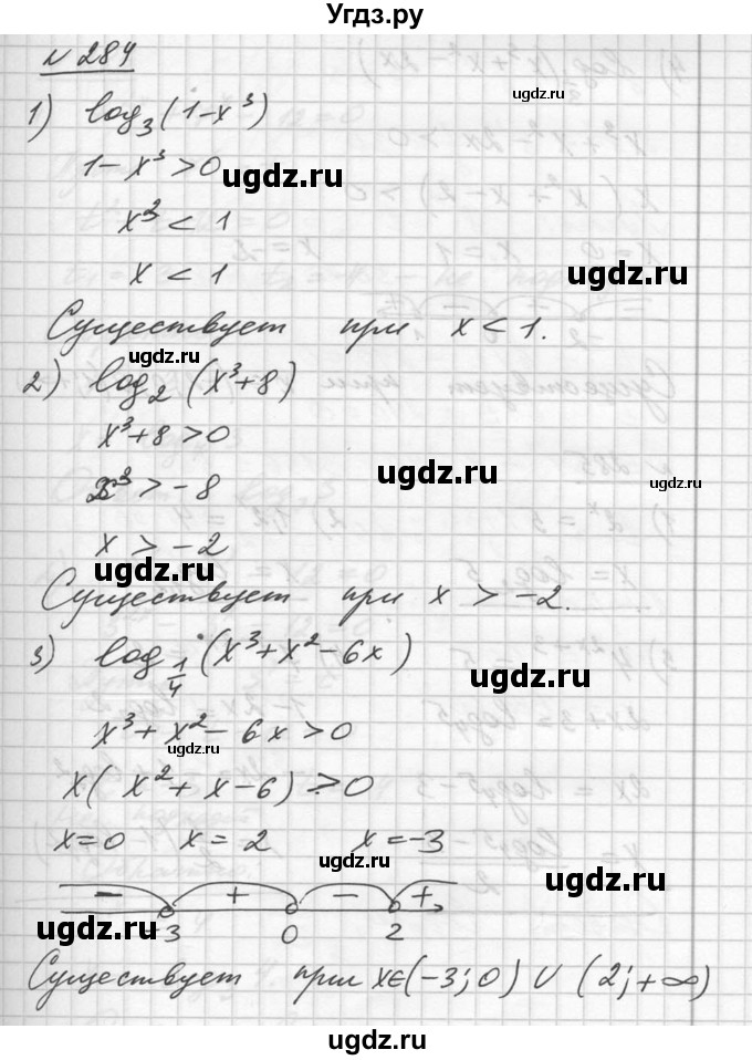 ГДЗ (Решебник №1) по алгебре 10 класс Ш.А. Алимов / упражнение-№ / 284