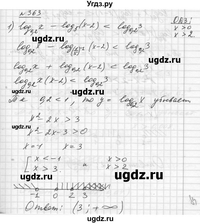 ГДЗ (Решебник №1) по алгебре 10 класс Ш.А. Алимов / упражнение-№ / 363
