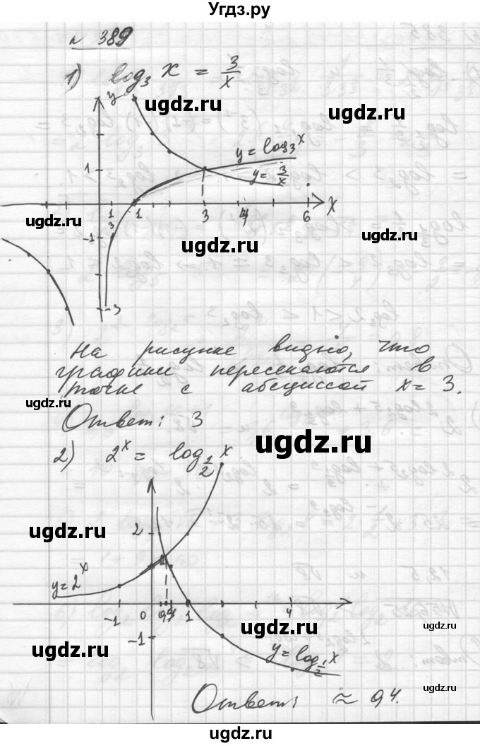 ГДЗ (Решебник №1) по алгебре 10 класс Ш.А. Алимов / упражнение-№ / 389
