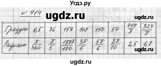 ГДЗ (Решебник №1) по алгебре 10 класс Ш.А. Алимов / упражнение-№ / 414