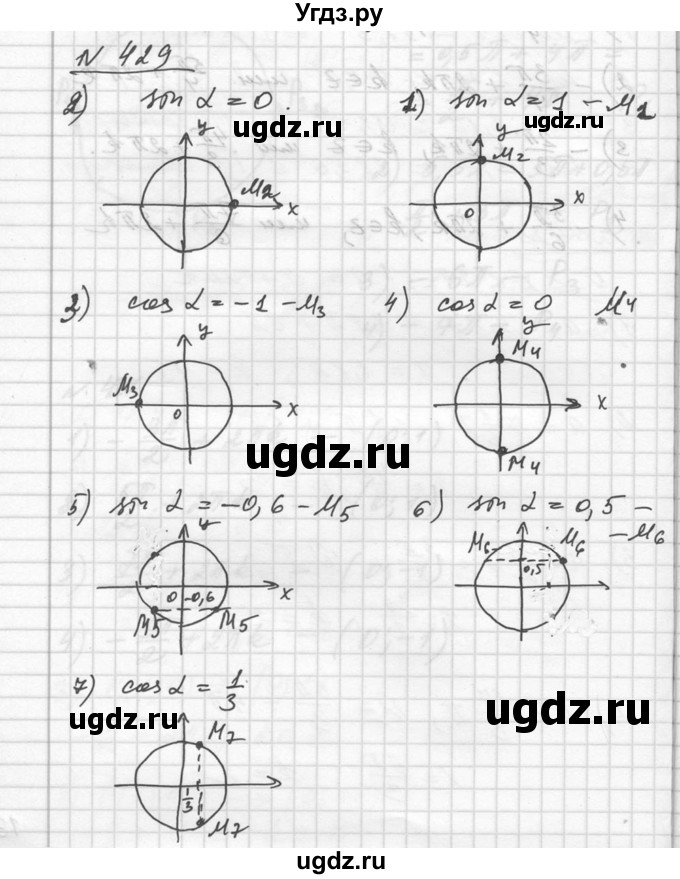 ГДЗ (Решебник №1) по алгебре 10 класс Ш.А. Алимов / упражнение-№ / 429