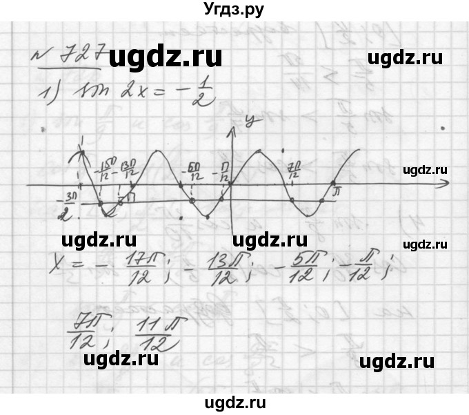 ГДЗ (Решебник №1) по алгебре 10 класс Ш.А. Алимов / упражнение-№ / 727