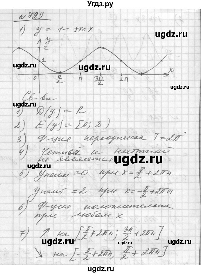 ГДЗ (Решебник №1) по алгебре 10 класс Ш.А. Алимов / упражнение-№ / 729