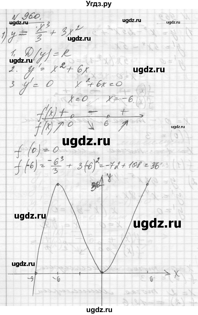ГДЗ (Решебник №1) по алгебре 10 класс Ш.А. Алимов / упражнение-№ / 960