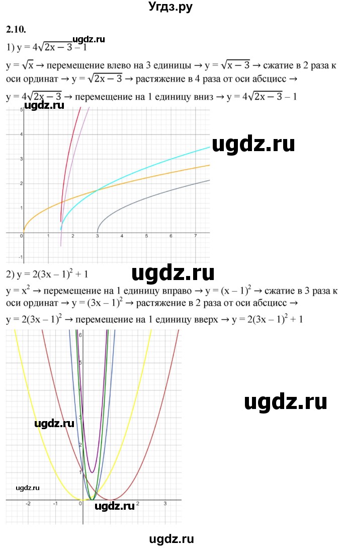 ГДЗ (Решебник к учебнику 2022) по алгебре 10 класс Мерзляк А.Г. / §2 / 2.10
