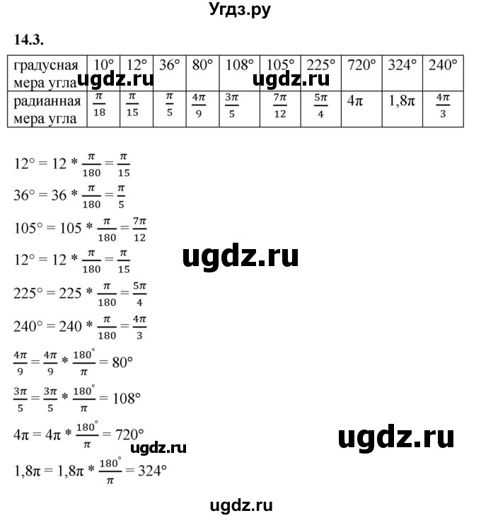 ГДЗ (Решебник к учебнику 2022) по алгебре 10 класс Мерзляк А.Г. / §14 / 14.3