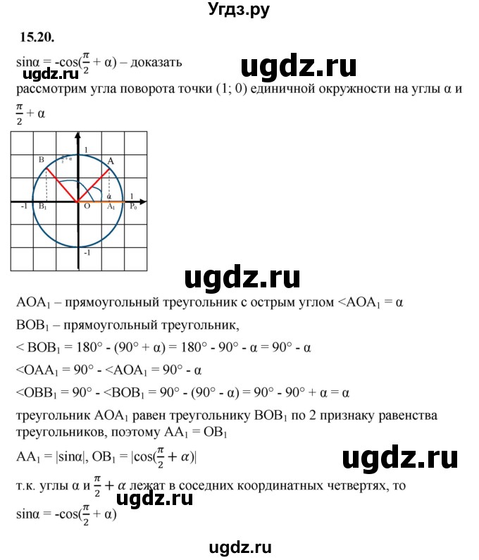 ГДЗ (Решебник к учебнику 2022) по алгебре 10 класс Мерзляк А.Г. / §15 / 15.20