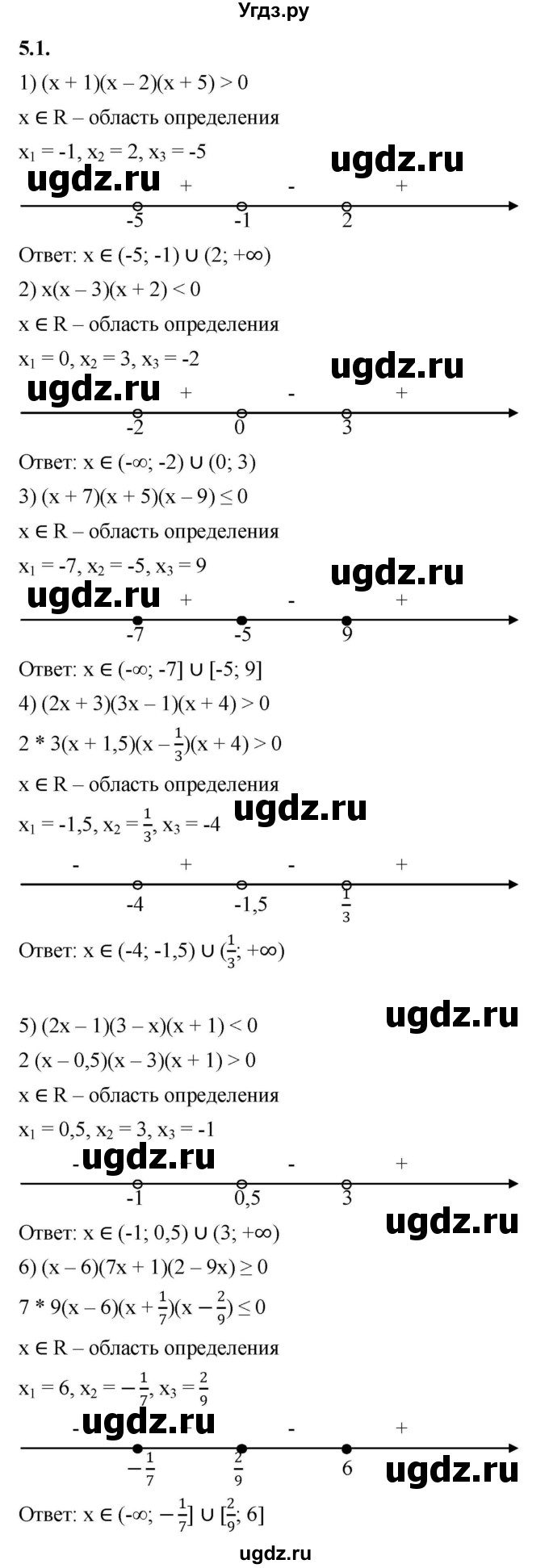 ГДЗ (Решебник к учебнику 2022) по алгебре 10 класс Мерзляк А.Г. / §5 / 5.1
