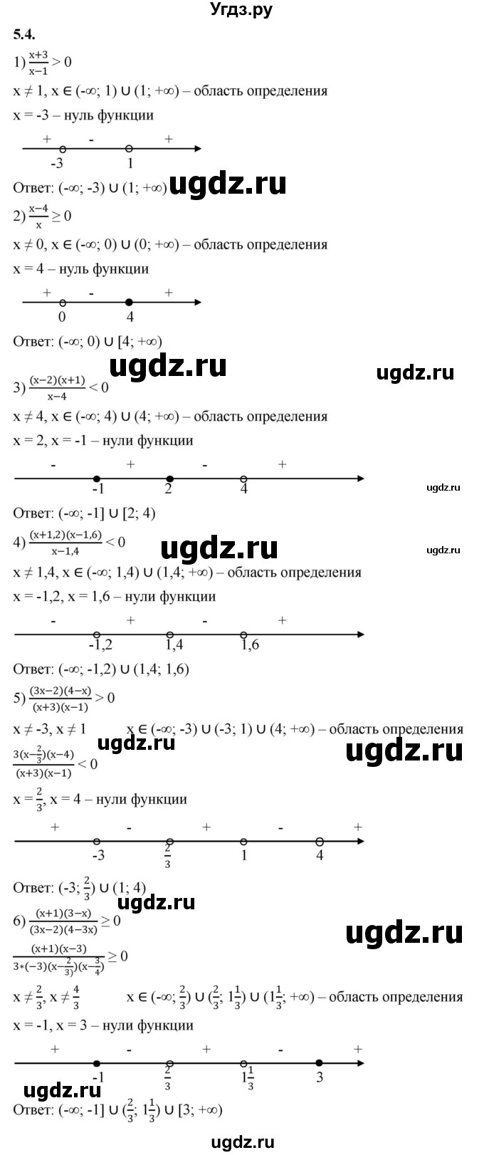 ГДЗ (Решебник к учебнику 2022) по алгебре 10 класс Мерзляк А.Г. / §5 / 5.4