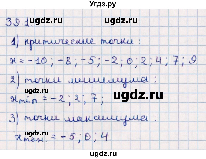 ГДЗ (Решебник к учебнику 2022) по алгебре 10 класс Мерзляк А.Г. / §39 / 39.1