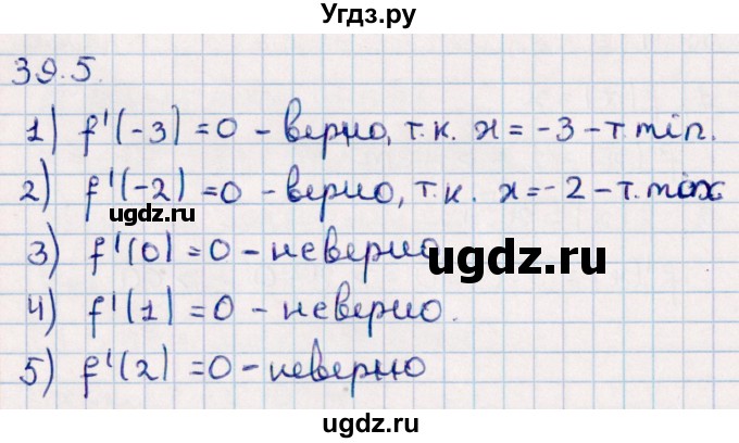 ГДЗ (Решебник к учебнику 2022) по алгебре 10 класс Мерзляк А.Г. / §39 / 39.5