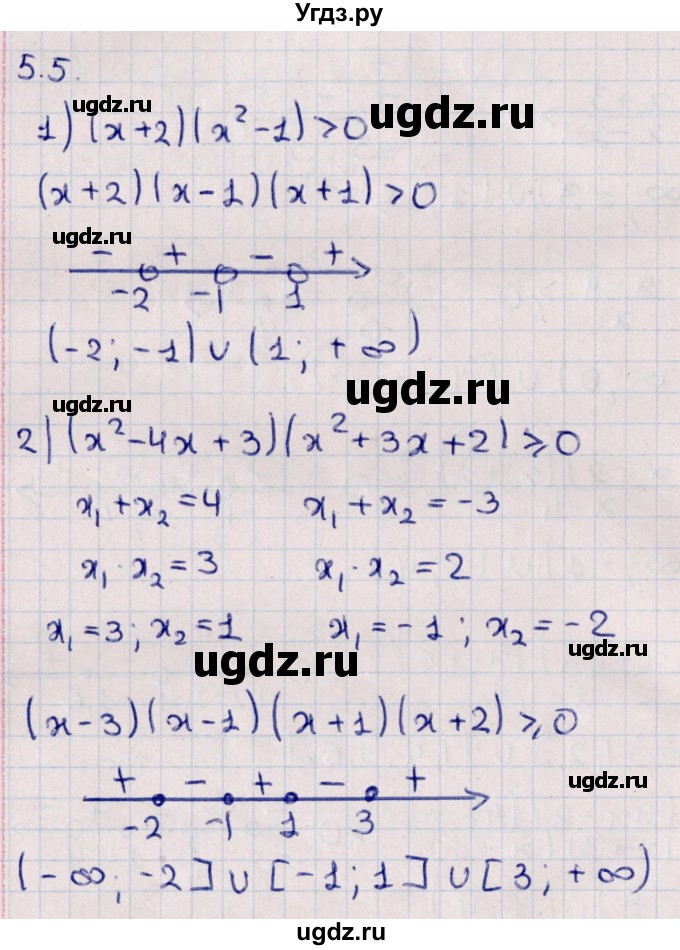 ГДЗ (Решебник к учебнику 2022) по алгебре 10 класс Мерзляк А.Г. / §5 / 5.5