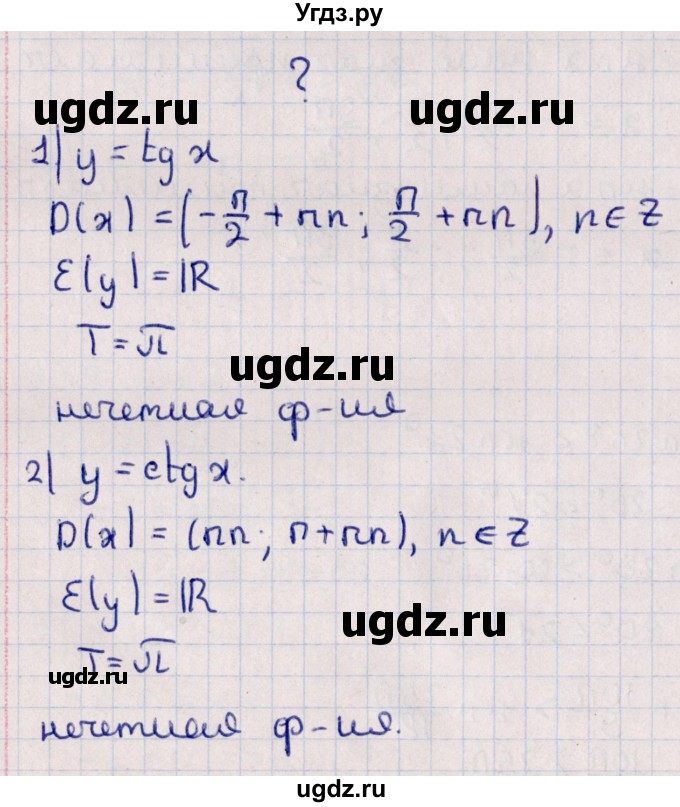 ГДЗ (Решебник к учебнику 2022) по алгебре 10 класс Мерзляк А.Г. / вопросы / §19