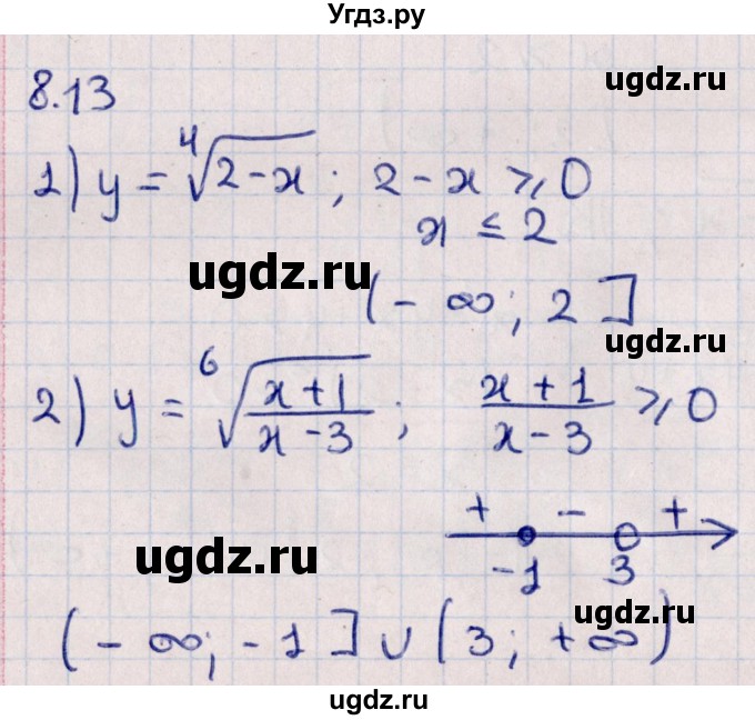 ГДЗ (Решебник к учебнику 2022) по алгебре 10 класс Мерзляк А.Г. / §8 / 8.13