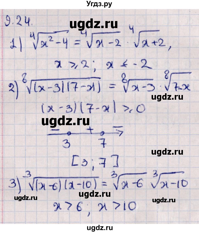 ГДЗ (Решебник к учебнику 2022) по алгебре 10 класс Мерзляк А.Г. / §9 / 9.24