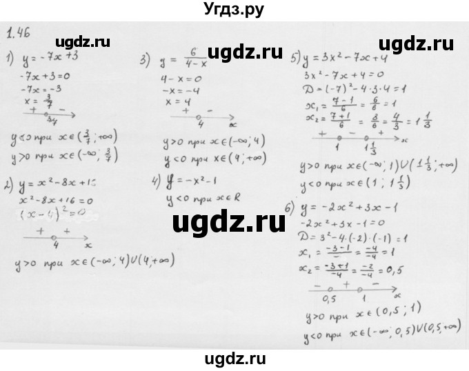 ГДЗ (Решебник к учебнику 2013) по алгебре 10 класс Мерзляк А.Г. / §1 / 1.46