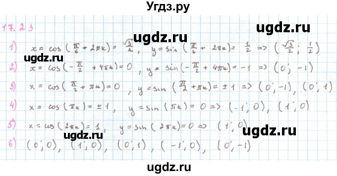 ГДЗ (Решебник к учебнику 2013) по алгебре 10 класс Мерзляк А.Г. / §17 / 17.23