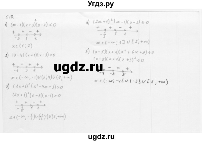 ГДЗ (Решебник к учебнику 2013) по алгебре 10 класс Мерзляк А.Г. / §5 / 5.10