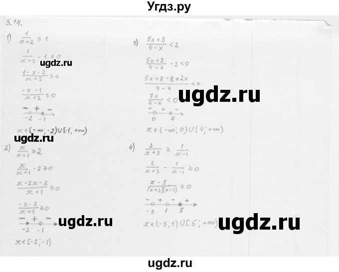 ГДЗ (Решебник к учебнику 2013) по алгебре 10 класс Мерзляк А.Г. / §5 / 5.14