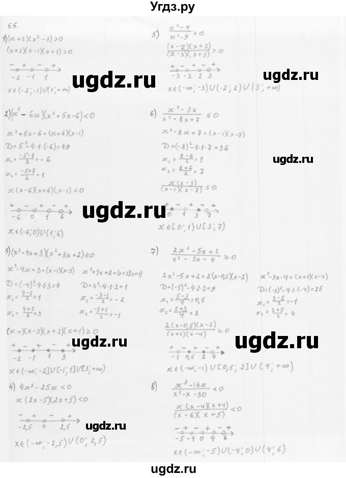 ГДЗ (Решебник к учебнику 2013) по алгебре 10 класс Мерзляк А.Г. / §5 / 5.5