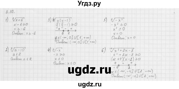 ГДЗ (Решебник к учебнику 2013) по алгебре 10 класс Мерзляк А.Г. / §8 / 8.10