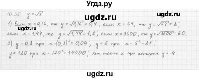 ГДЗ (Решебник к учебнику 2013) по алгебре 10 класс Мерзляк А.Г. / §10 / 10.35