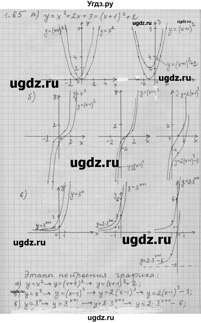 ГДЗ (Решебник) по алгебре 11 класс Никольский С. М. / номер / § 1 / 65