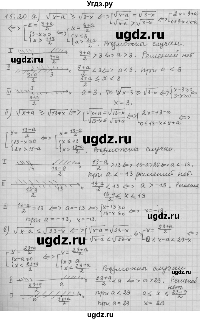 ГДЗ (Решебник) по алгебре 11 класс Никольский С. М. / номер / § 15 / 20