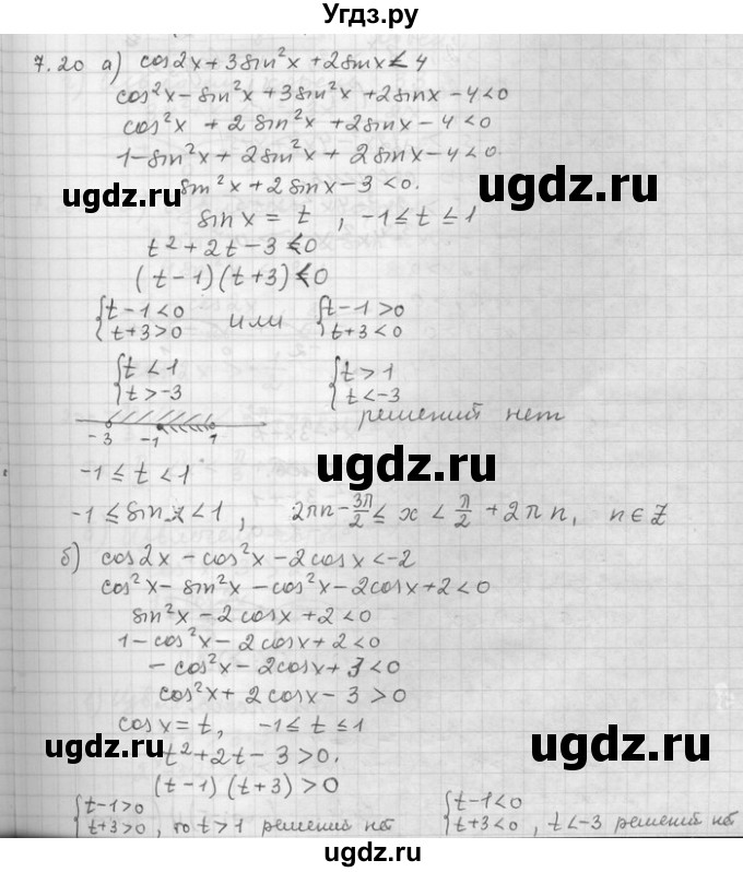 ГДЗ (Решебник) по алгебре 11 класс Никольский С. М. / номер / § 7 / 20