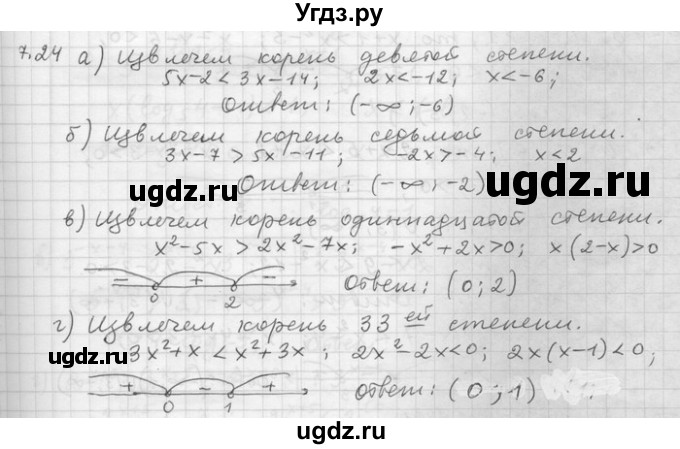 ГДЗ (Решебник) по алгебре 11 класс Никольский С. М. / номер / § 7 / 24