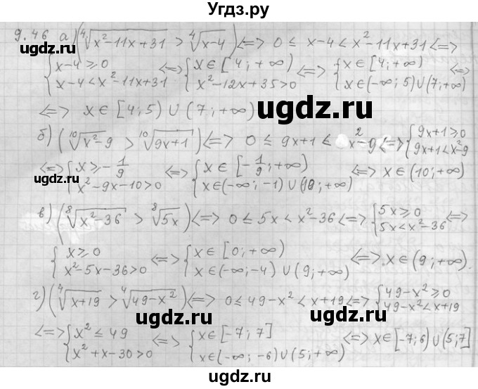 ГДЗ (Решебник) по алгебре 11 класс Никольский С. М. / номер / § 9 / 46