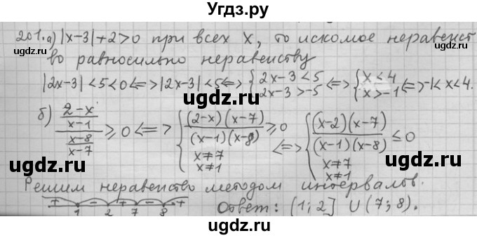 ГДЗ (Решебник) по алгебре 11 класс Никольский С. М. / задача для повторения / 201