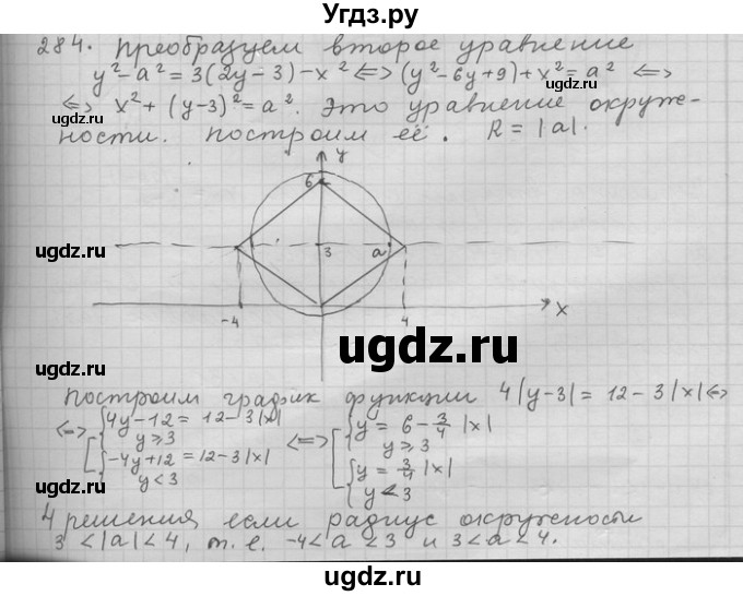 ГДЗ (Решебник) по алгебре 11 класс Никольский С. М. / задача для повторения / 284