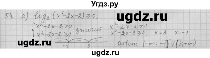 ГДЗ (Решебник) по алгебре 11 класс Никольский С. М. / задача для повторения / 54