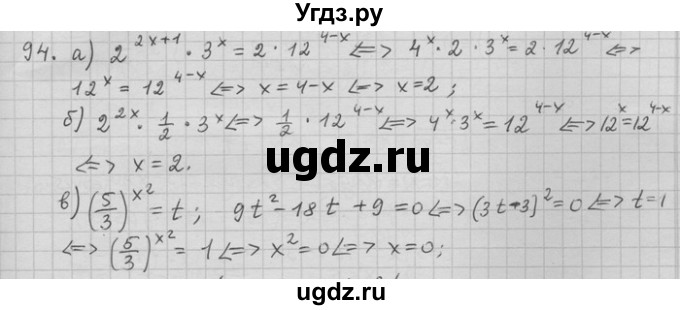 ГДЗ (Решебник) по алгебре 11 класс Никольский С. М. / задача для повторения / 94