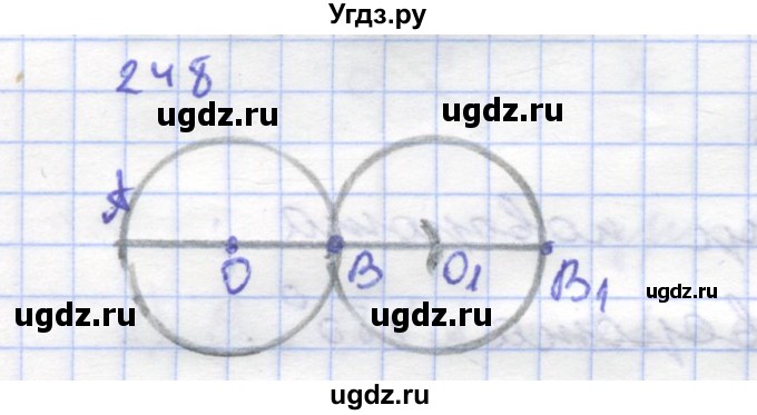 ГДЗ (Решебник) по геометрии 8 класс (рабочая тетрадь) Дудницын Ю.П. / задача / 248